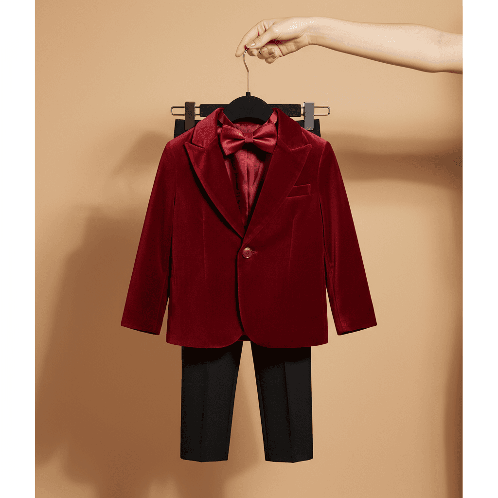 Burgundy Velvet Tuxedo