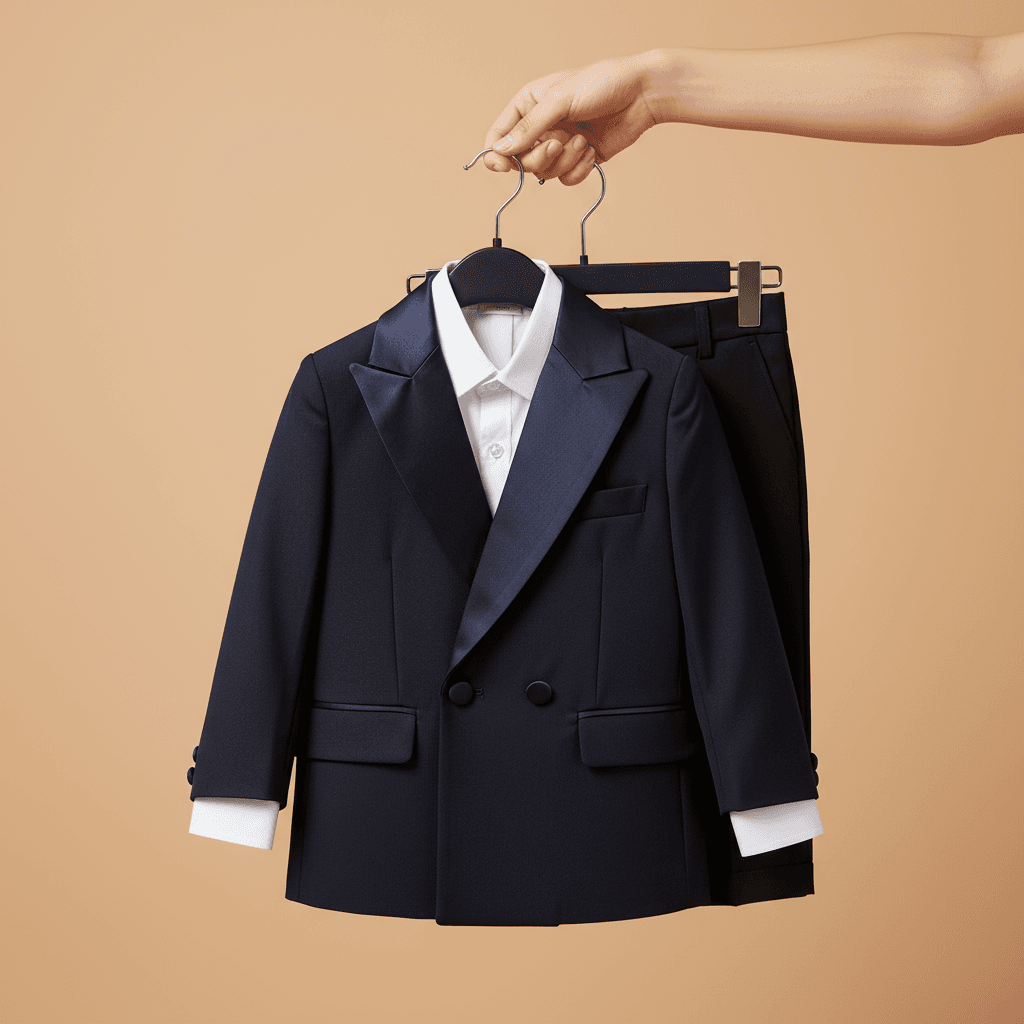 Navy Double-Breasted Suit