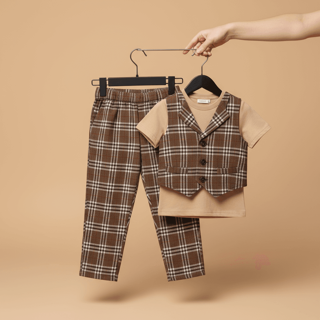 Plaid Vest & Trousers Set