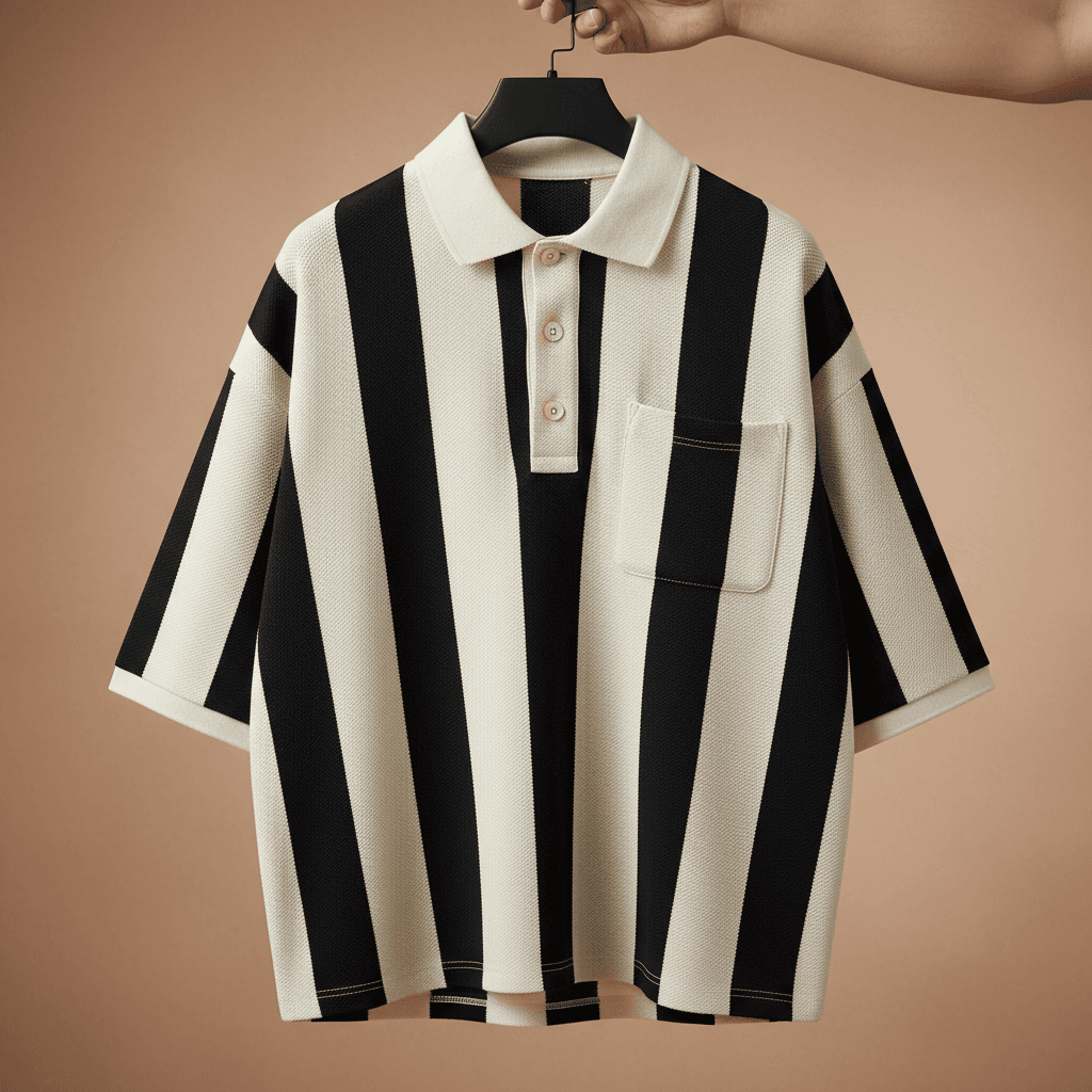 Bold Stripe Knit Polo