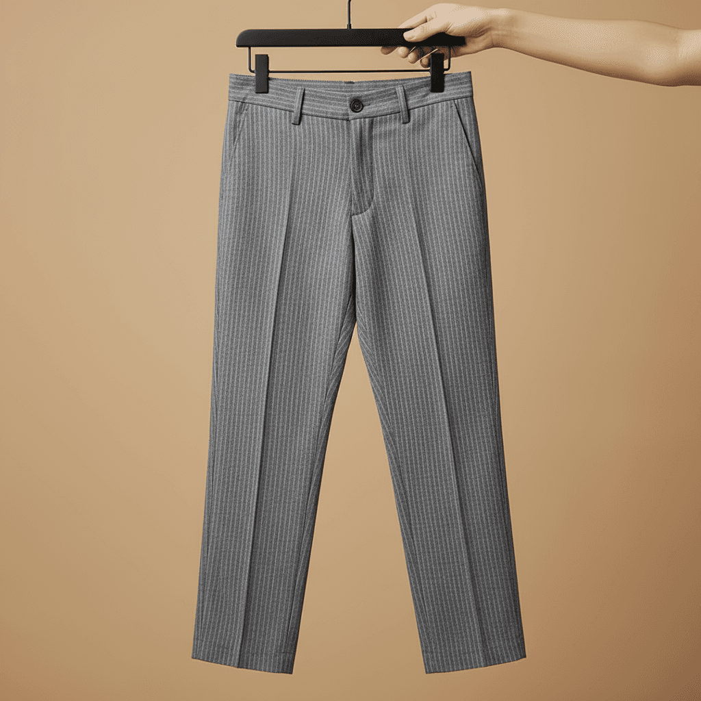 Grey Pinstripe Trousers