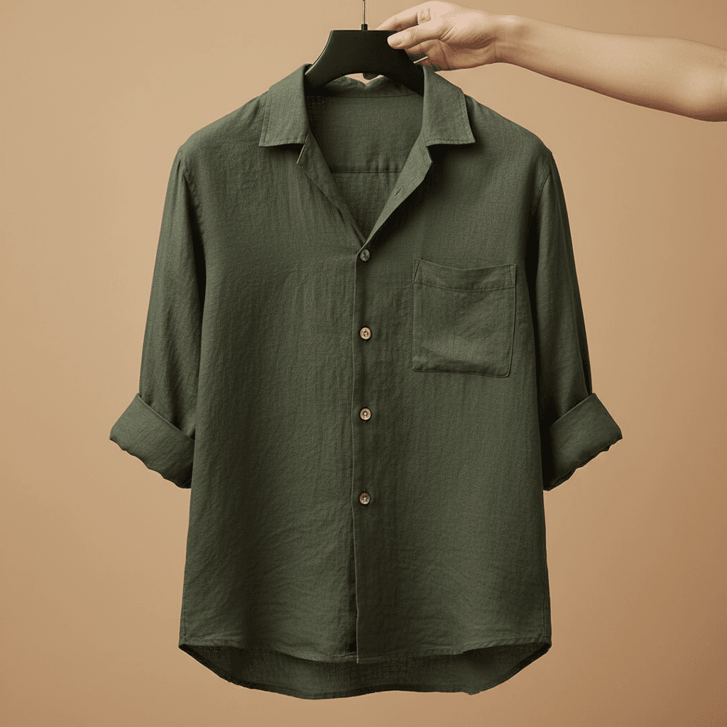 Olive Green Casual Shirt
