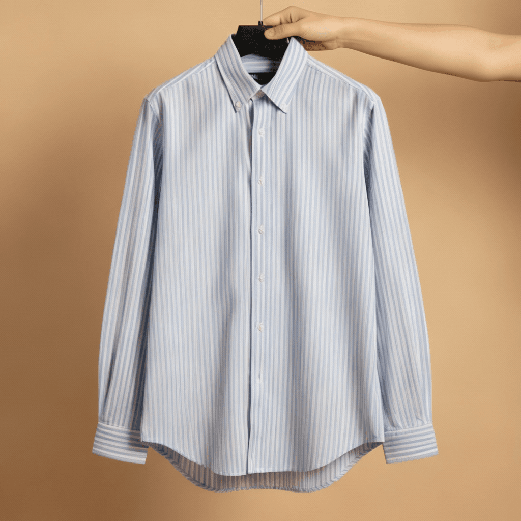 Sky Blue Striped Oxford
